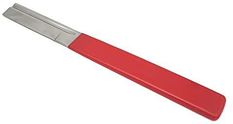 Rhein Instrumente Hufmesser für Pferde-großes Hufmesser-gerade Klinge- sehr robust & sehr scharf- Huftrimmwerkzeug-professionell-34 cm-inkl. Etui