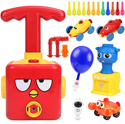 Lanzador de Coches con Globos,WolinTek Juguete Coche de Globo para Niños,Juguete de Coche con Globo para Juguete Experimento Educación Ciencia Coche Bebé Juguetes Regalo (D)