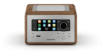sonoro Relax Internetradio mit Bluetooth (Sleep-Timer, UKW, DAB Plus, WLAN, Spotify, Amazon, Deezer, Meditation) Radiowecker Walnuss