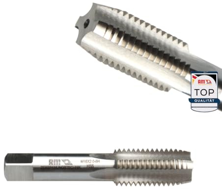 AM-Zerspanungstechnik Gewindeschneider M2-M36 | Universeller Gewindebohrer kurz Handgewindebohrer & Maschinengewindebohrer in Einem | Feingewinde - M22 x 1,5