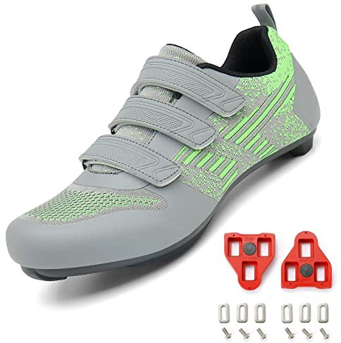 Prodkfe Fahrradschuhe Herren Damen Rennradschuhe MTB Mountainbike Schuhe Radschuhe Kompatibel mit Peloton Bike SPD SPD-SL&Look Delta Cleats für Rennrad Schuhe Männer