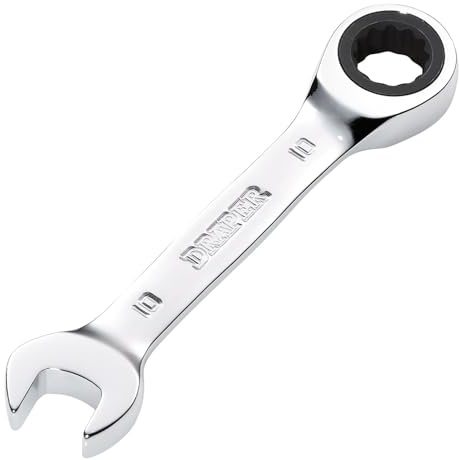 Draper 27865 HI-TORQ Metric Stubby Ratchet Combination Spanner, 10mm