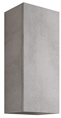 Mama Store Atena Einzelschrank Wendbarer Hängeschrank aus Holz mit Push-and-Pull-Öffnungssystem, Holzwerkstoff, Beton grau, cm