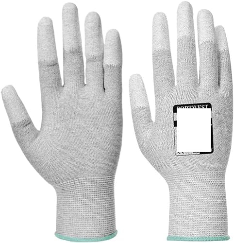 Latexbeschichtete Handschuhe, Gummi-Arbeitshandschuhe, 12 Paar mechanische Arbeitshandschuhe, verschleißfeste PU-Beschichtung, antistatische Handschuhe, elastische Schutzhandschuhe (Größe: L ( Color :