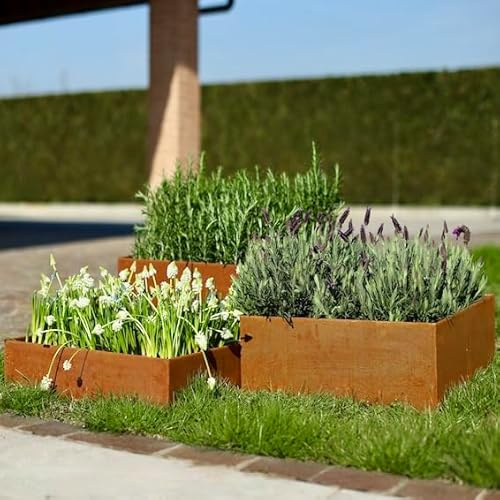Kit cornici in corten per aiuola tonde o quadre (Kit cornici quadre)