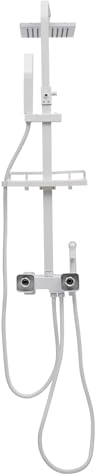 Duschsystem Weiß mit Thermostat Edelstahl Duschgarnitur Wandmontage Duschsystem Duschpaneel Duschset Duscharmatur Mit Handbrause Modern Duschkopf Duschsäule Duschset