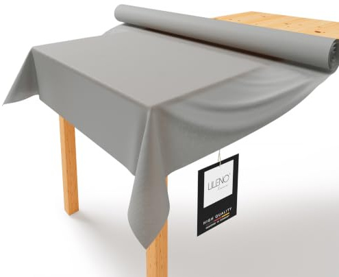 LILENO HOME Tischdeckenrolle 1,10 x 25 m - Tischdecke Mittelgrau aus Vlies | Stoffähnlich, abwaschbare Tischdecke als Rolle, Meterware Tischtuchrolle - Einweg Papiertischdecke Rolle Alternative