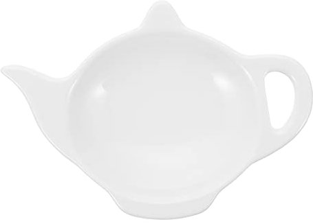 BIUDECO Ceramic Teabag Dish Decorative Coaster Teabag Holder for Desktop Tea House Use