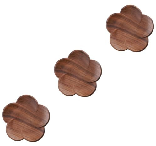 Garneck 3 Posavasos De Madera con Forma De Flor Mantel Individual No para Casa Casa De Té Restaurante.