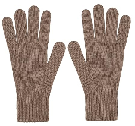 Ander Handschuhe Damen mit Manschetten aus 100% Merinowolle - Handschuhe Winter Einheitsgröße - Flexibles und Angenehm Anzufassendes Material