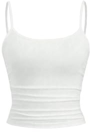 GORGLITTER Damen Crop Tank Top Casual Trägershirt Sommer Bauchfreies Tops