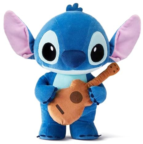 MINISO Stitch Kuscheltier 30cm, süßes Geschenk für Jungs und Mädchen mit Gitarre Stitch