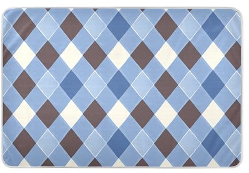 Blau-weiß-braune, extra große, wiederverwendbare Urinierunterlage für Töpfchentraining, hochsaugfähige Urinenz-Pads für Bett, atmungsaktive Inkontinenzeinlagen für Kinder, Erwachsene, Haustiere, 132,1