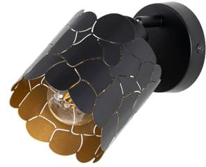 Lindby Wandleuchte, Wandlampe Innen Aralena (Modern) in Schwarz aus Metall (1 flammig E27) - Wandstrahler Wandbeleuchtung Schlafzimmer/Wohnzimmer Wohnzimmerleuchte
