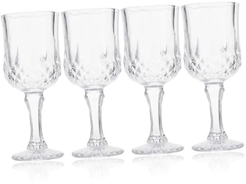 ABOOFAN 4pcs Red Wine Glass Frosted Glass Wine Glasses for Party Banquet Home Use