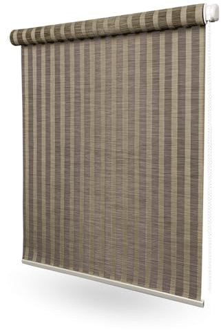 Home-Vision Bali Kollektion Klemmfix Rollo BohoRollo für Fenster & Türen (Moana,B40 x H130 cm) Natur Bambus Optik – ohne Bohren