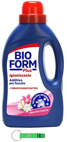 Bioform Plus Igiene - Detergente higiénico para lavadora, líquido para lavadora, aroma a flores, elimina la suciedad y los malos olores, 1500 ml, incluye llavero Beni Culinari gratuito