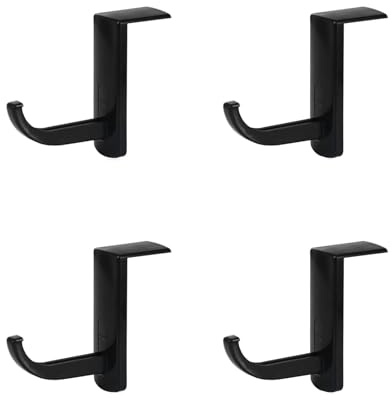 4 Pezzi Supporto Cuffie Supporto Cuffie Plastica Supporto per Cuffie da Parete, Nero