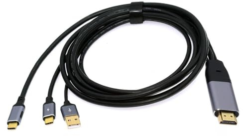 xiwai Cavo inverso 4K HDMI a USB-C, HDMI tipo A a USB-C maschio, per touchscreen HDTV, 2 m