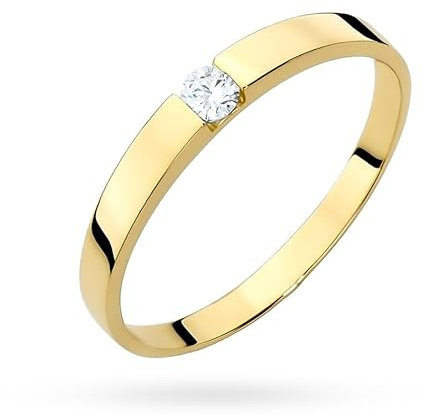 MARKO Goldring Damen 333 Echtgold mit Zirkonia – Verlobungsring Frauen Ring mit Stein – Schmuck Ringe Gold – Wedding Ring – Ring Ohrringe Gold – Marry Me - Shine