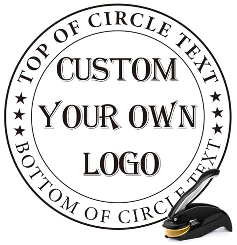 Custom Book Embosser Stamp - Personalized Business Company Seal with Your Own Logo (Logo)