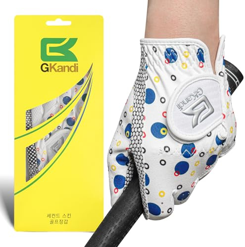 Golf Gloves Kids Junior Upgrade Grip Stylish 1 Pack, All Weather Breathable Gloves for Left Right Hand Youth Toddler Boys Girls