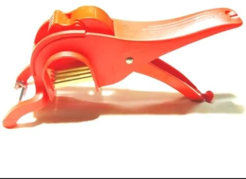 AJE Plastic Vegetable slicer with Peeler Vegetable Chopper Bhindi slicer Multi Cutter with peeler Multi Color (Pack of 1)