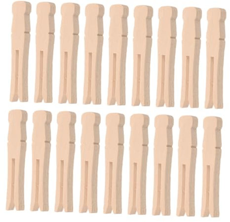 HOOTNEE 50 Mollette in Legno Retrò Resistenti Per Bucato in Legno Tradizionali Per Stendibiancheria
