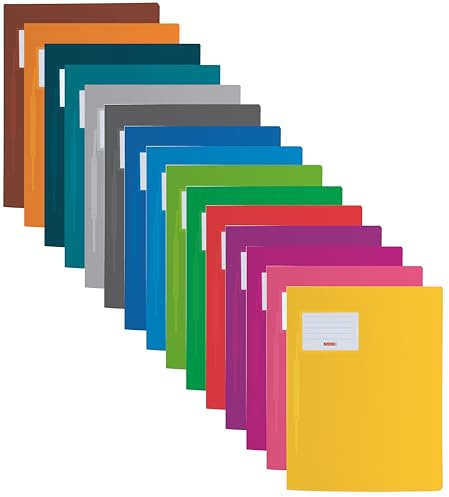 Brunnen Schnellhefter FACT!pp (A4, aus transluzentem PP, mit Namensschild, mit Einstecktasche innen) (A4, 15 Farben sortiert, 15er Set)