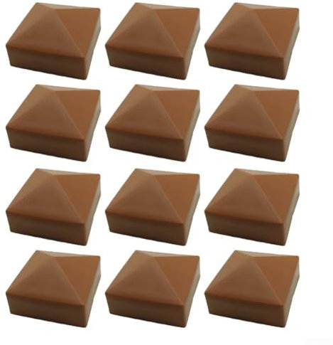 Les caches de poteaux de clôture en plastique améliorent votre décoration extérieure tout en protégeant les poteaux en bois (12 pièces)