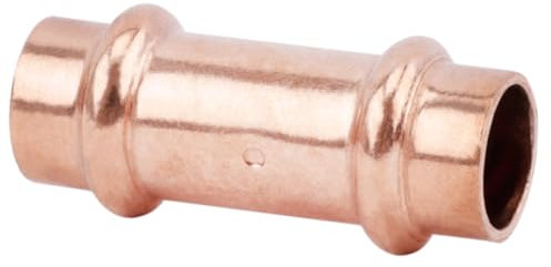 BOUTT E - Manicotto uguale a crimpare per tubo di rame, raccordo idraulico e riscaldamento, montaggio rapido e tenuta affidabile (Ø14)