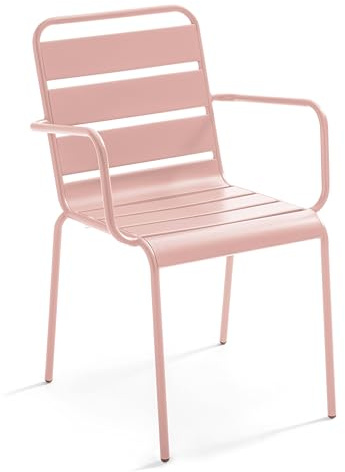 Oviala Gartensessel aus Metall Blush – Palavas