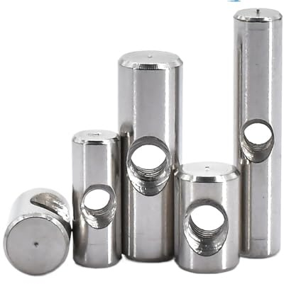 Dadi a botte per mobili, Dado a barilotto spesso in acciaio inox 304 M4-M6 con foro trasversale e martello incorporato, confezione da 5 o 8 pezzi da 10 a 30 mm(5pcs,M6x12)