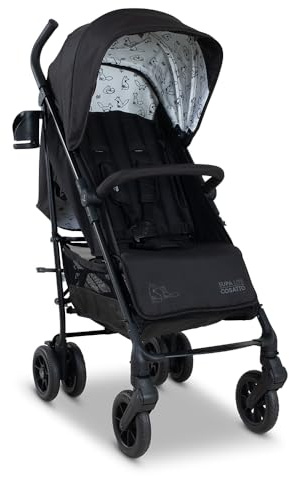 Cosatto Supa Lite Stroller | Lightweight Umbrella Fold Pushchair – from Birth to 25kg | XL UPF100+ Hood – Large Basket & Full Suspension | Raincover & Cup Holder (Foxed)