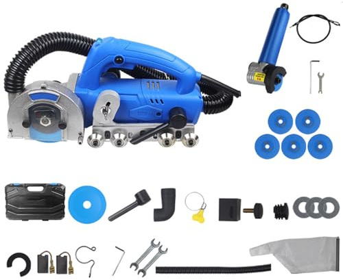 Azcabjie 9000RPM Grout Remover,Slotting Tool,1200W Powerful Electric Tile Joint Cleaner with 100mm Blade for Removing Old Cement, Caulking Agent E