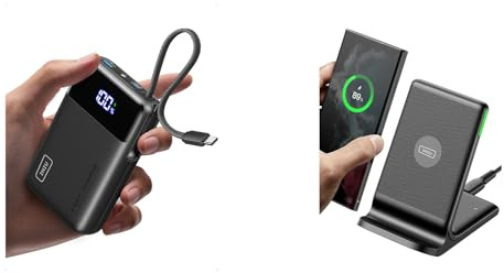 INIU Power Bank, Smallest 20000mAh 45W PD Portable Charge + Wireless Charger Stand, 15W Fast Charging Dock Phone Charger