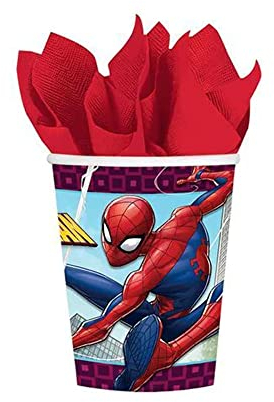 Spider-Man Webbed Wonder Cups - 9 oz. (Pack of 8) - Vibrant & Disposable Superhero Party Cups - Perfect for Themed Celebrations, Kids & Fans
