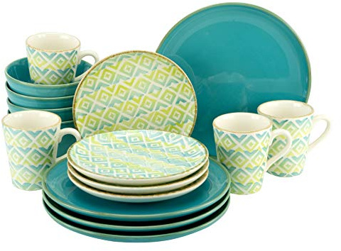 CreaTable, 22888, série SEVILLA, set de vaisselle, service combiné 16 pièces