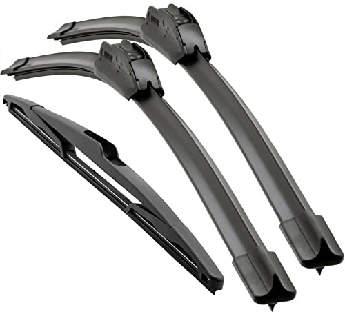 Trades-Best Front- und Heckscheibenwischer Set für Corsa C | 2000-2006 - Flachbalken