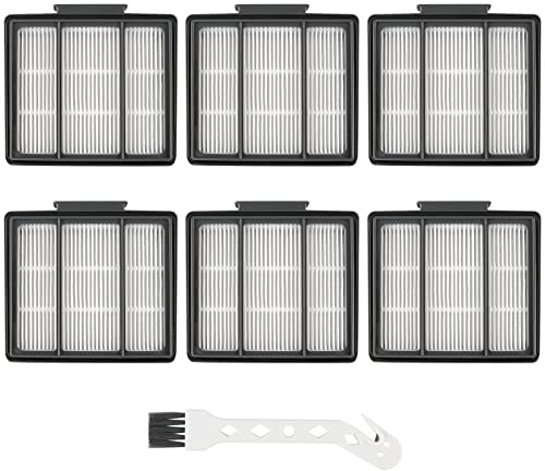 6PACK RVFFK950 Filter for Shark Robot Vacuum Filter Replacement by Techecook - Fit for Shark ION Robot R85 RV850,RV700_N, RV720_N, RV851WV and IQ Robot R101AE, AV970, AV1002AE, AV1010AE UR1005AE
