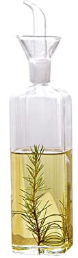 500ml Ölflasche Glas Essig Ölspender Olivenöl Flasche mit Ausgießer Öl Essigspender Set Ölspenderflasche Ölspender für Küche BBQ Grillen Kochen Glasflasche mit Auslaufsicher Tropffrei Glasflaschen