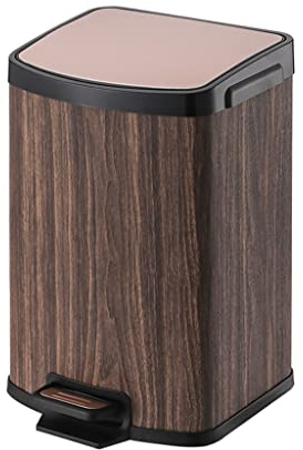 Poubelle Salle de Bain Place Poubelle Cuisine Pedal Trable Cans avec bureau de couvercle Salle de bain chambrette Poubelles 9L / 12L Creative ménages Wastebasket Poubelle rectangulaire ( Size : 12L )
