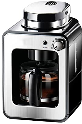 VVHUDA Cafetière semi-automatique Infusion de thé Mini cafetière électrique goutte à goutte Machine à café domestique avec carafe en verre Filtre à café réutilisable small gift