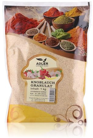 Adler Gewürze Knoblauch Granulat 1000g | Premium Gewürz zum Kochen & verfeinern