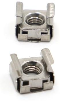 2/5 Stück M4 M5 M6 M8 M10 A2-70 304 Edelstahl quadratisch, elastisch, Rack-Montage, Serverschrank, Regalclip, schwimmende Käfigmutter (Size : M5 5pcs)