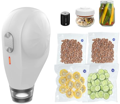 Wevac Vacuum Sealer Kit for Mason Jars, Bags, and Wine Bottles, ideal for food storage, beverage saver, meal prep, pickling and preserving