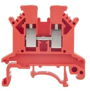 10Pcs UK-2.5B Screw Connection Feed-through Connector UK2.5 Wire Strip Plug 2.5mm Electrical Din Rail Terminal Block UK 2.5 (Color : Red)