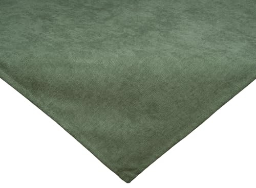 beties Farbton-Serie XS Mitteldecke ca. 60x60 cm Premium Uni Tischdecke aus deutschem Unternehmen, Chenille-Haptik in Raumausstatter Qualität - oliven-grün