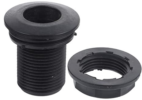 MUSISALY Raccordo a Paratia Da 1 Pollice Per Serbatoio Dell'acqua Connettore Filettato Per Vasche e Barili Accessorio Resistente Per Giardinaggio e Acquari