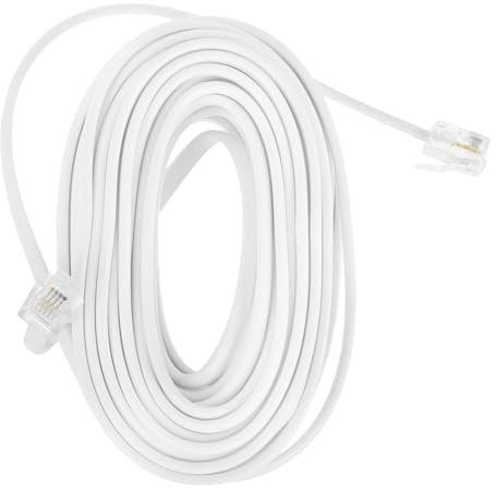 Uonlytech Cavo Telefono Fisso Estensione Con Connettore Pc Connessione Telefonica Stabile Per Casa e Ufficio Trasmissione Segnale Chiara e Affidabile
